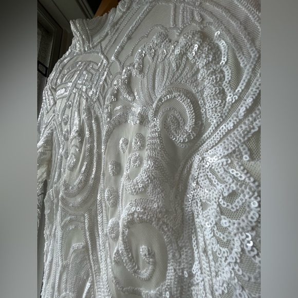 ‘Valerie’ mock neck sequin mini dress - Picture 3 of 4